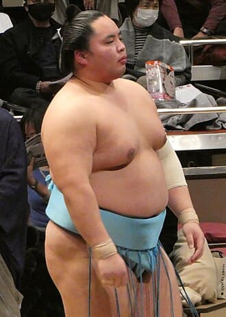 Photograph of Kotoshoho, makuuchi yūshō winner.